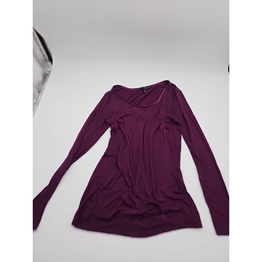 WHITE HOUSE BLACK MARKET Women's Size XS Long Sleeve Round Neck Purple